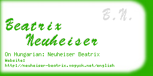 beatrix neuheiser business card